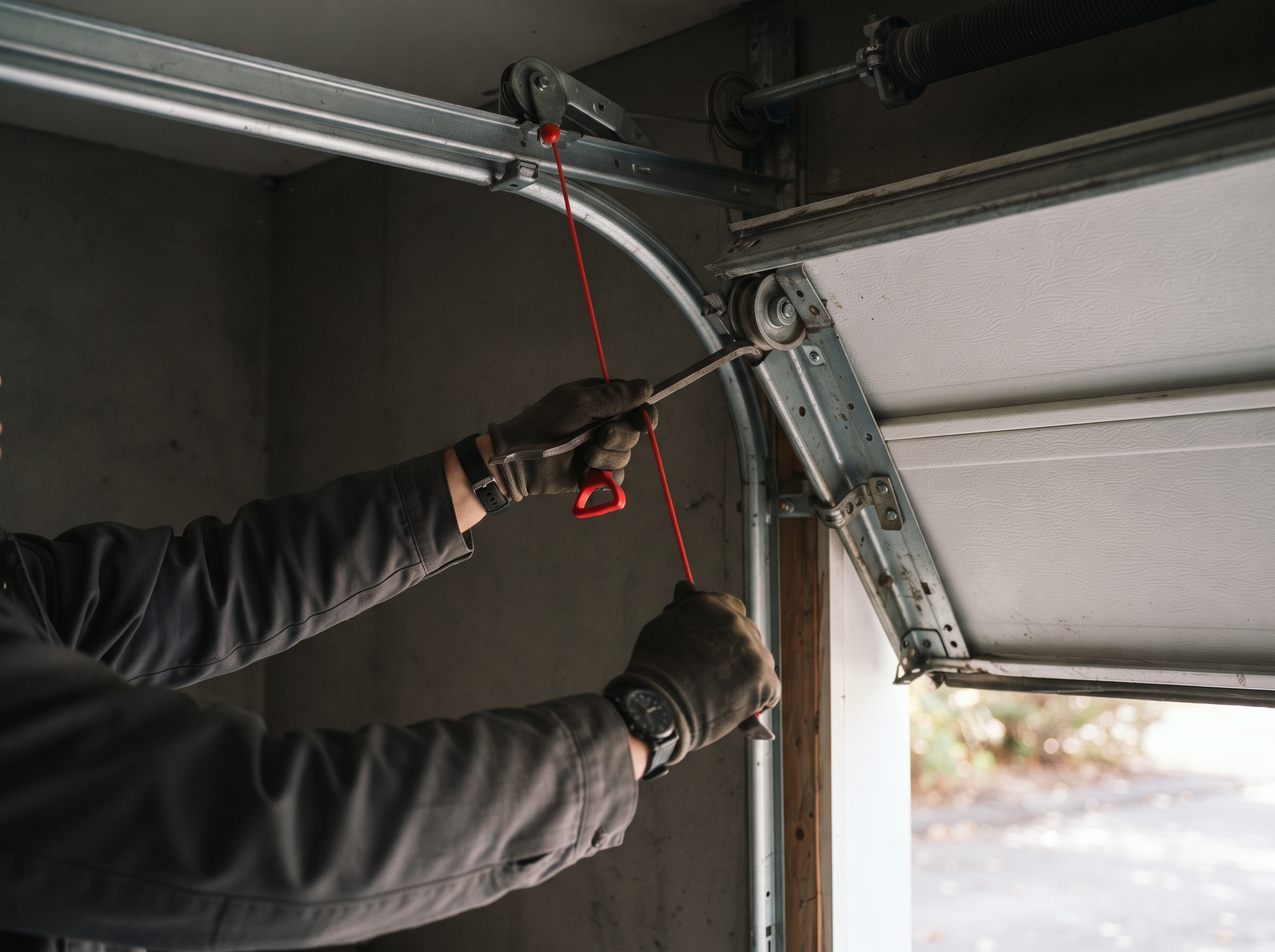 Dépannage porte de garage bloquée à Namur