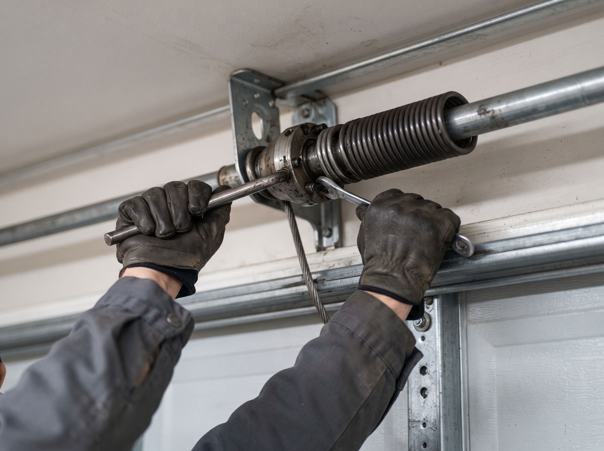 Remplacement ressorts câbles et pièces de porte de garage à Namur